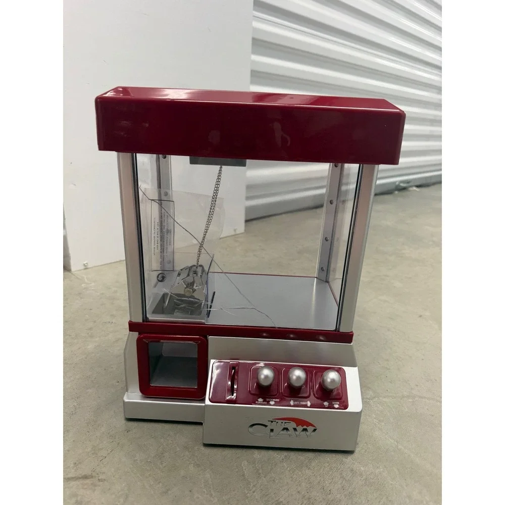 The Claw Toy Grabber Machine Red Silver Arcade Game Tabletop For Parts Repair